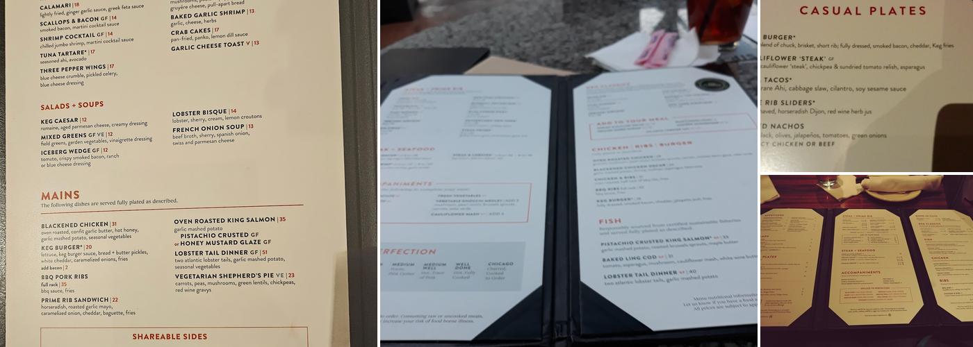 The Keg Steakhouse + Bar - Gilbert Menu