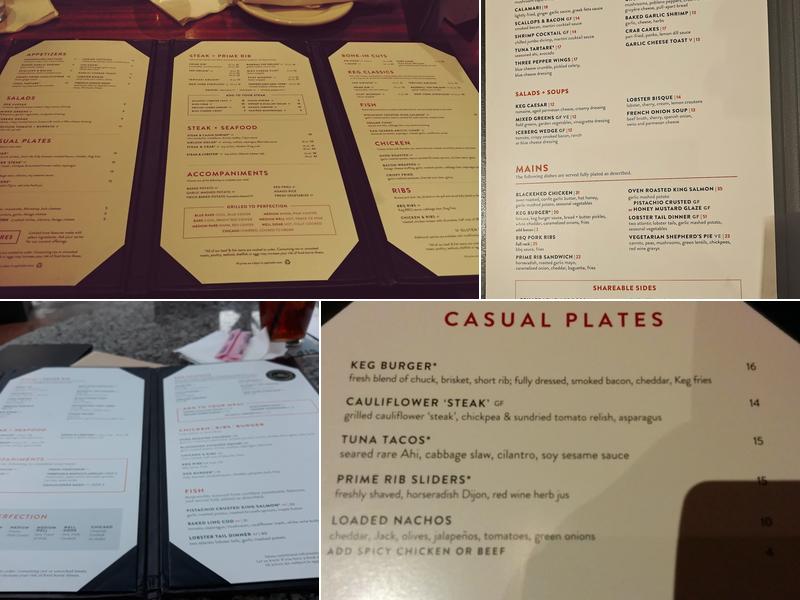 The Keg Steakhouse + Bar - Gilbert Menu