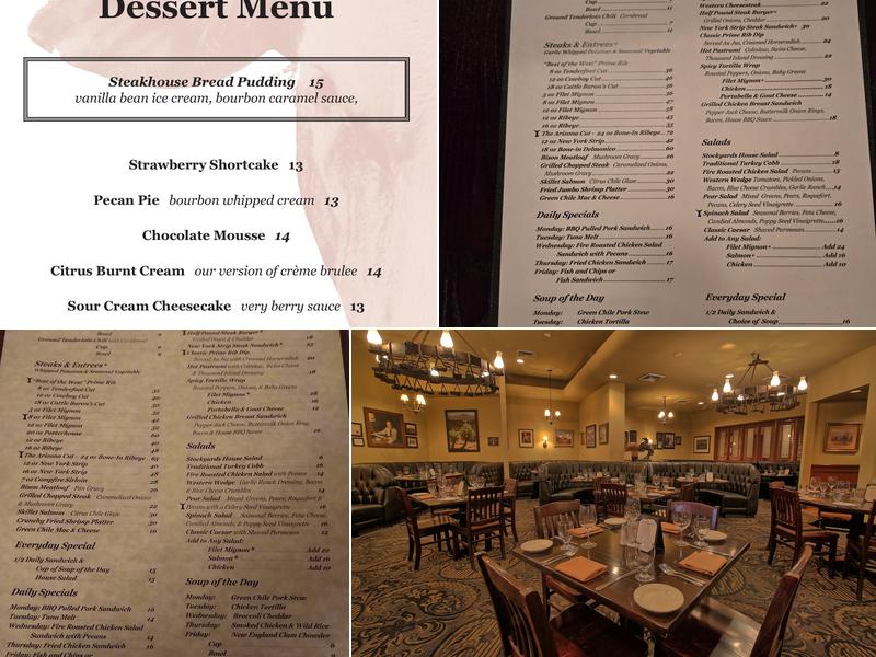 The Stockyards Steakhouse Menu
