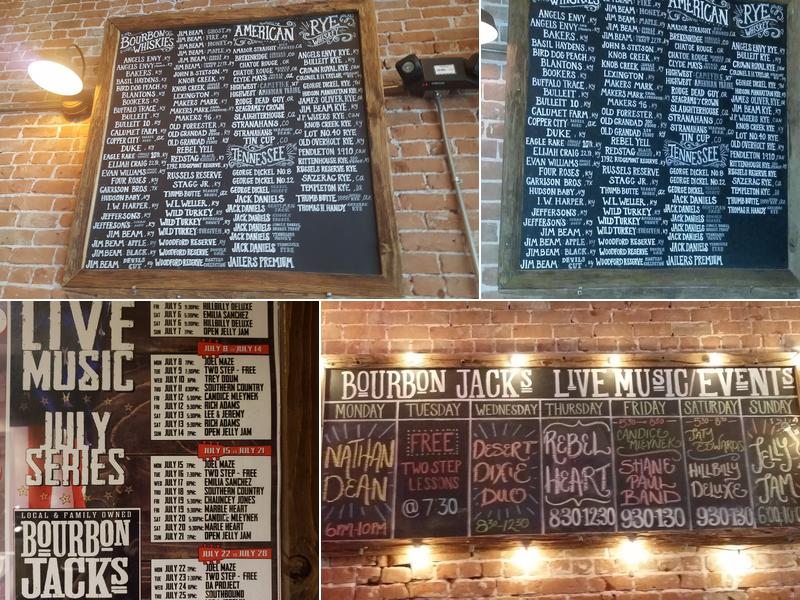Bourbon Jacks American Tavern Menu