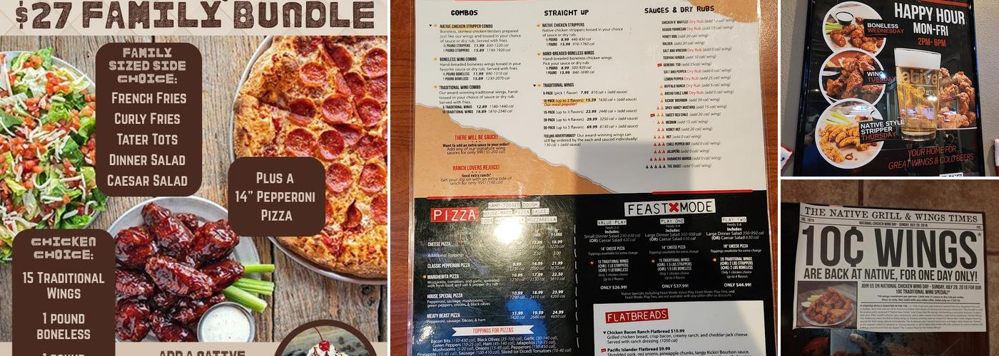 Native Grill & Wings Menu