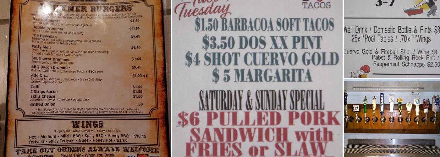 Mesa Drummer Menu
