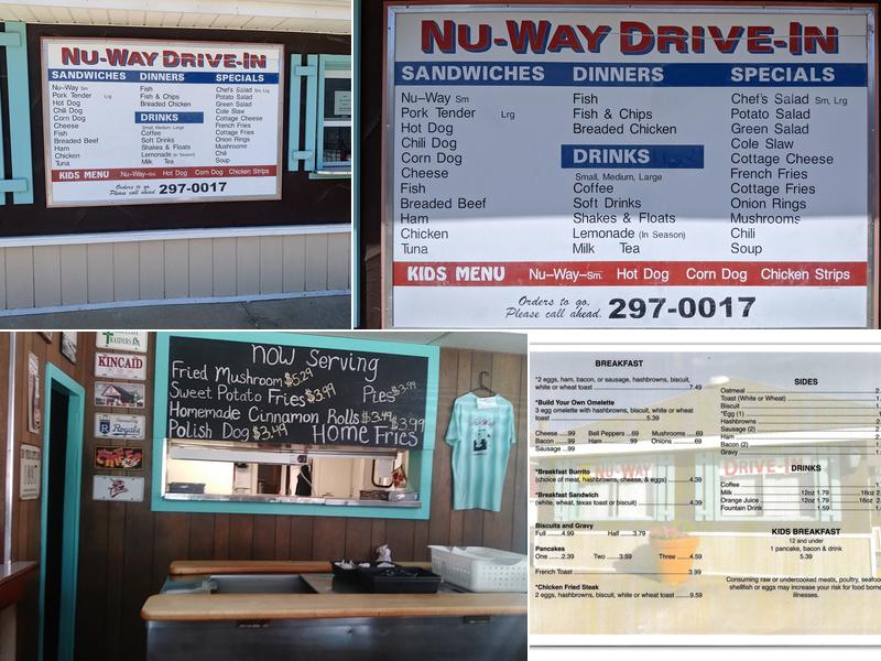 Nu-Way Drive In Menu