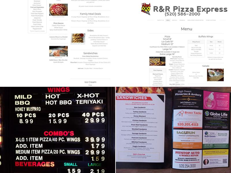 R&R Pizza Express Menu