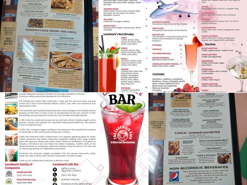 Landmark Cafe Menu