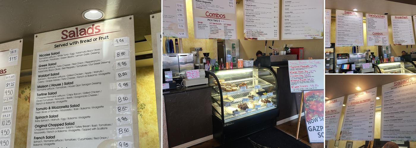 La Tartine French Bistro Cafe Menu