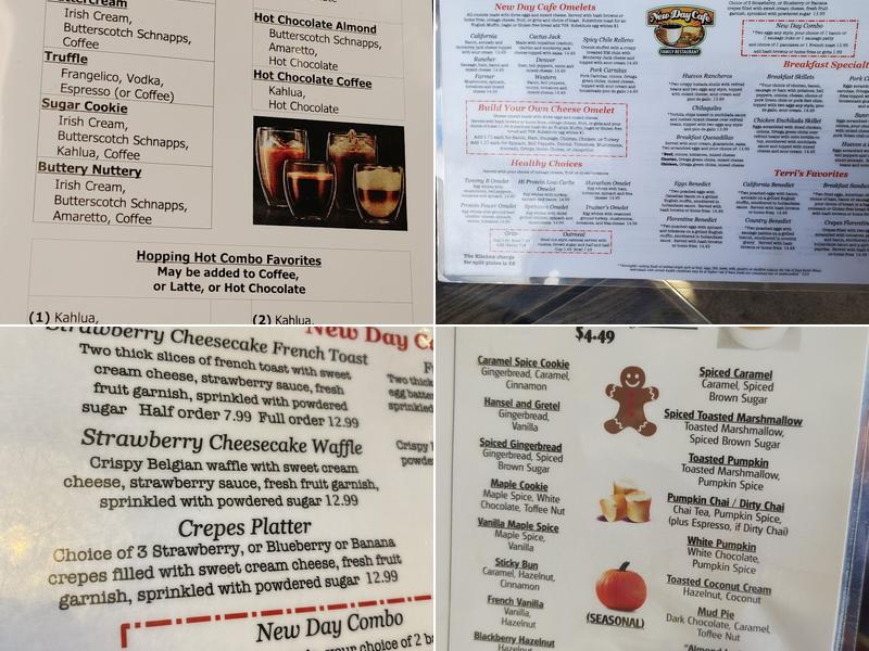 New Day Cafe Menu