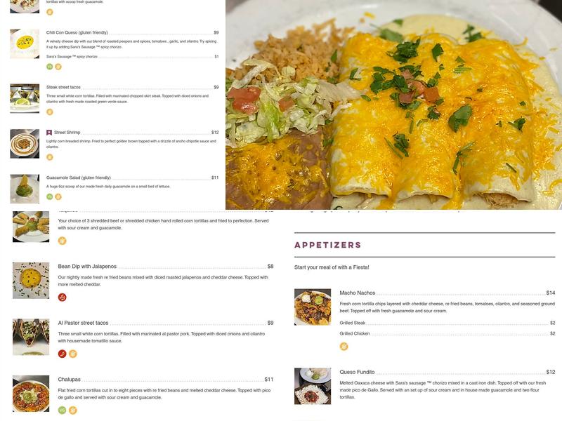 El Padrino Mexicano Menu