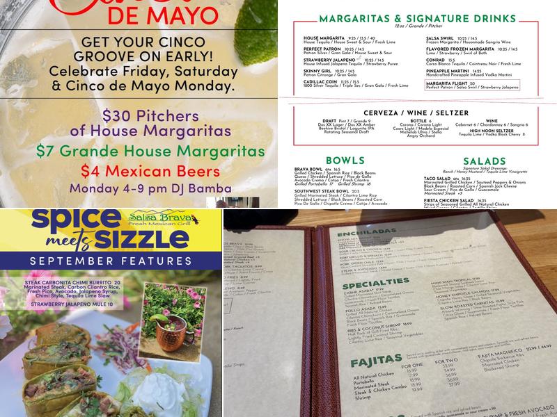 Salsa Brava Fresh Mexican Grill Menu