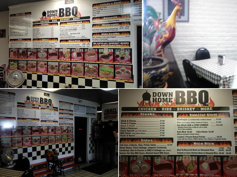 Down Home BBQ Menu