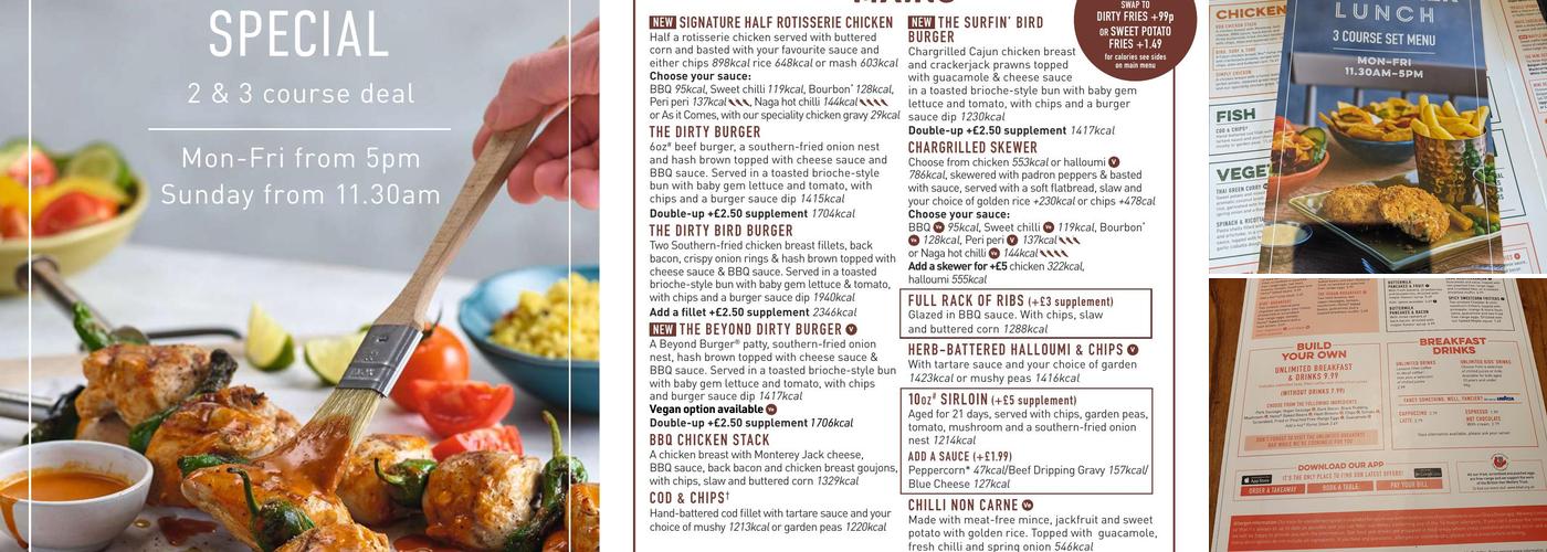 Harvester Yeoman Nuneaton Menu