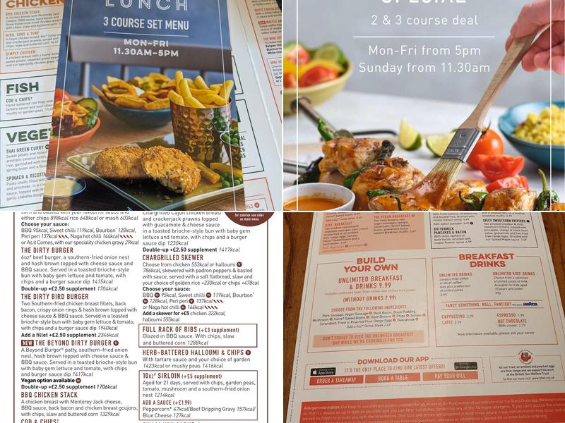 Harvester Yeoman Nuneaton Menu