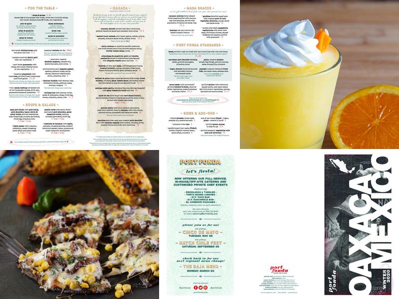Port Fonda Menu
