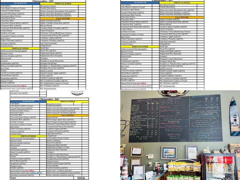Harbor Lights Coffee House Menu