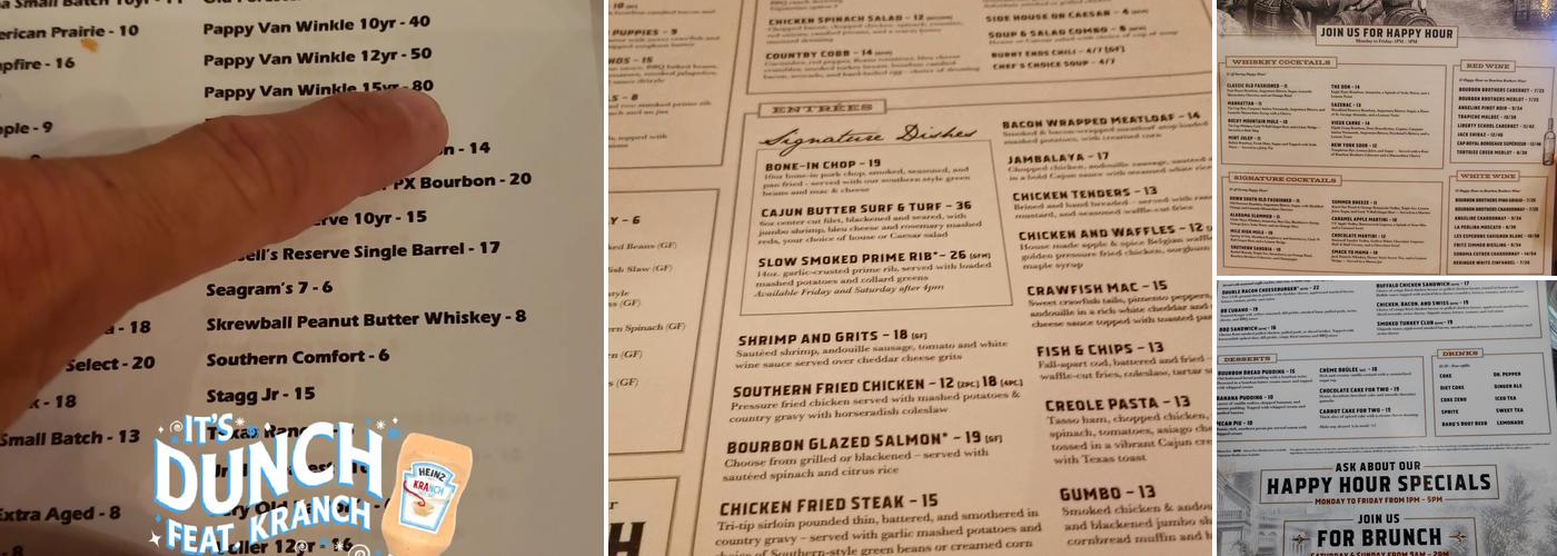 Bourbon Brothers Smokehouse & Tavern Menu
