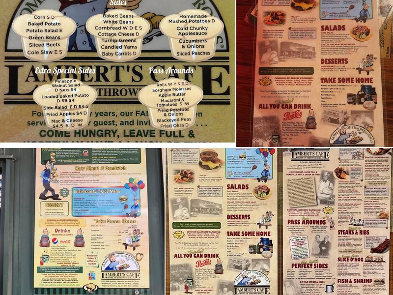 Lambert's Café Menu