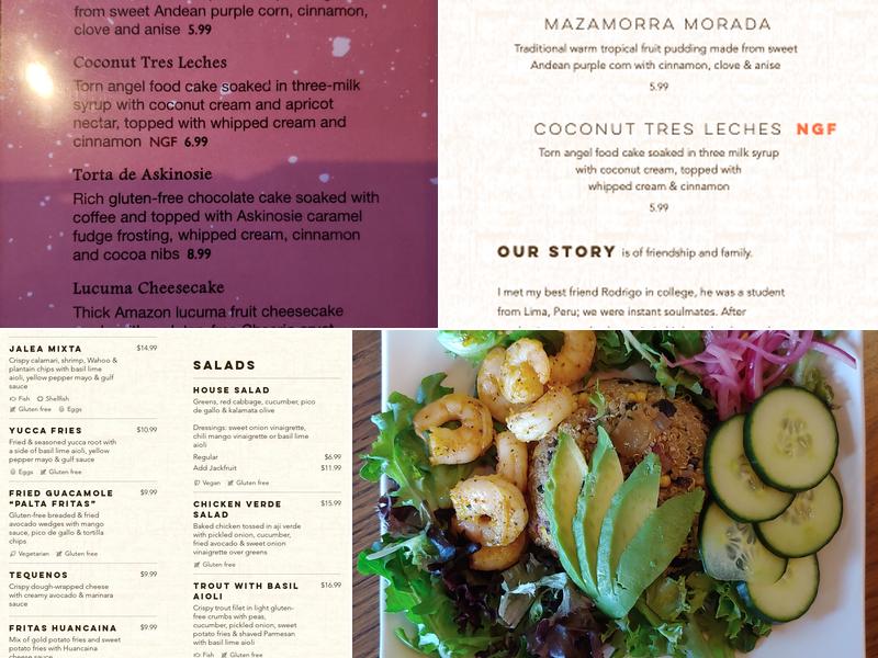 Café Cusco Menu