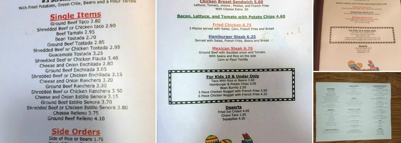 Ochoa's Menu