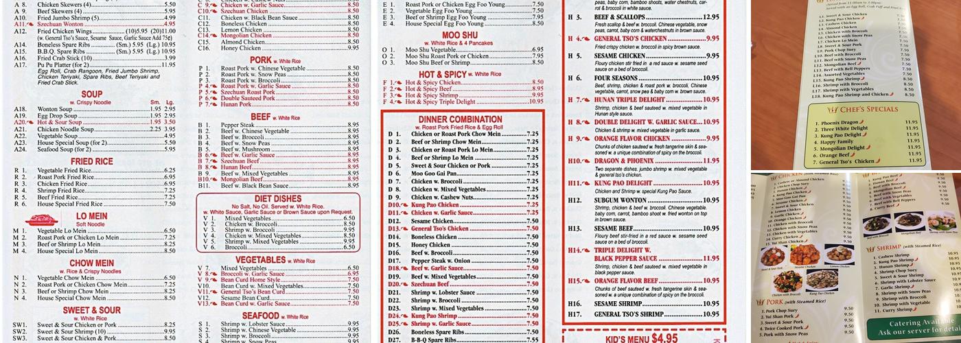 China King Menu
