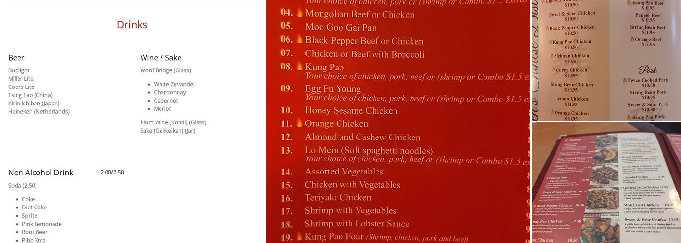Chens Chinese Bistro Menu
