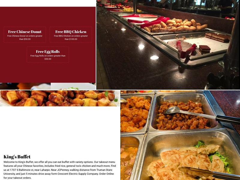 King's Buffet Menu