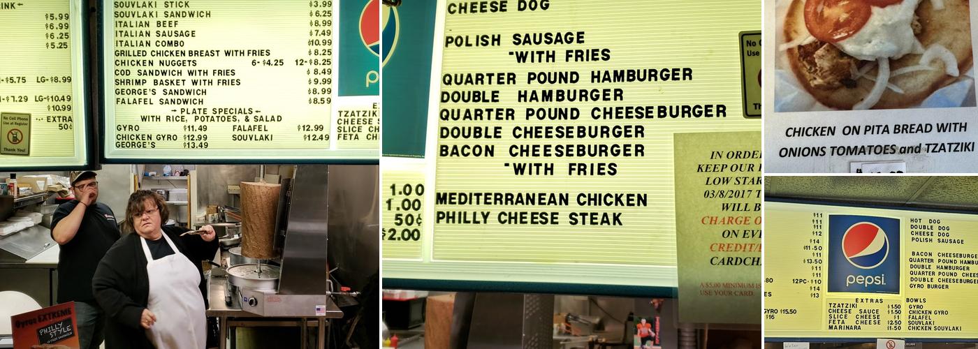 Greek Corner Gyros Menu