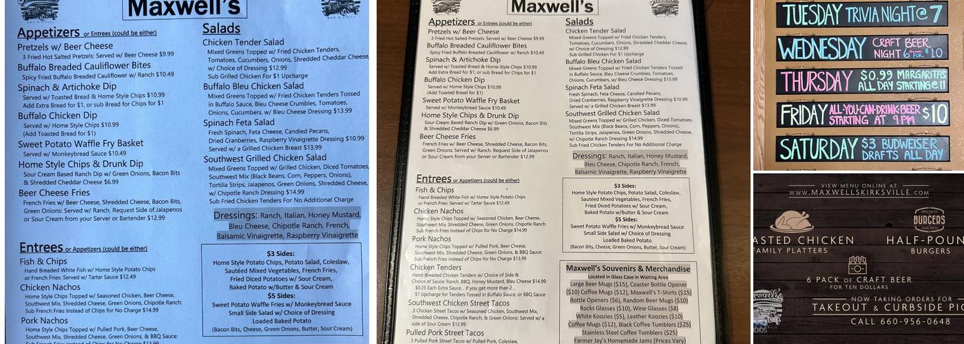 Maxwell's Menu