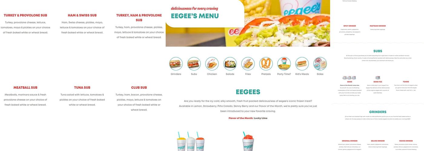 eegee's Menu