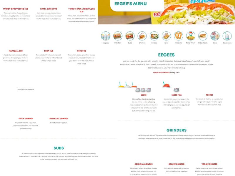 eegee's Menu