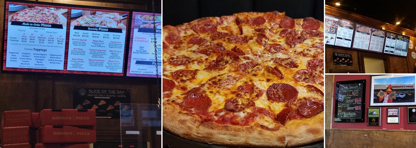 Barro's Pizza Menu