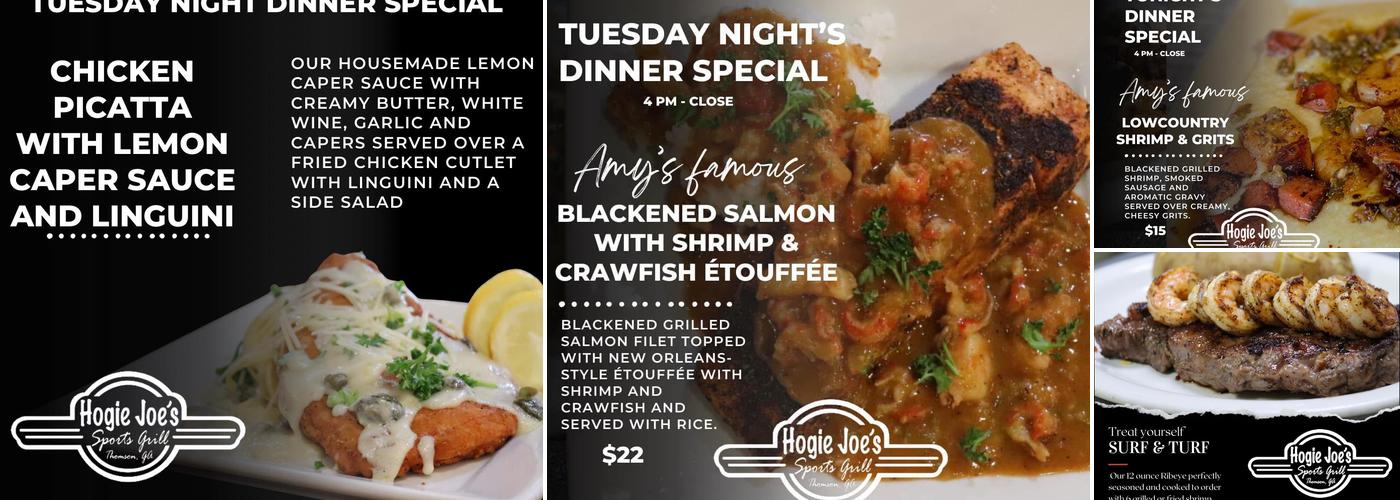 Hogie Joe's Sports Grill Menu