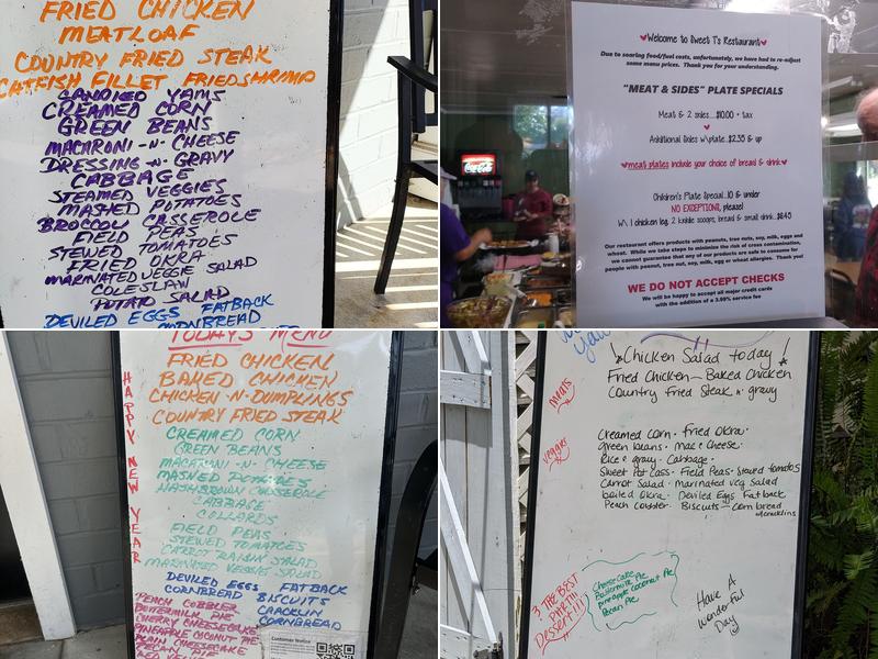 Sweet T's Restaurant Menu