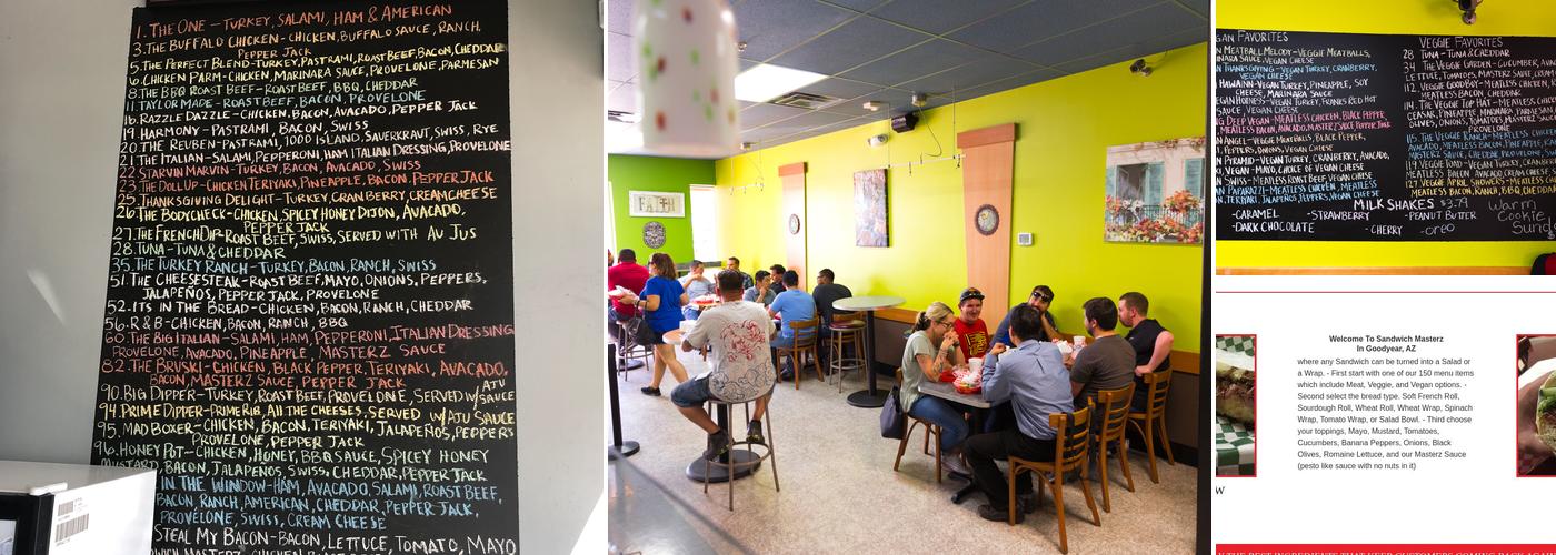 Sandwich Masterz Menu