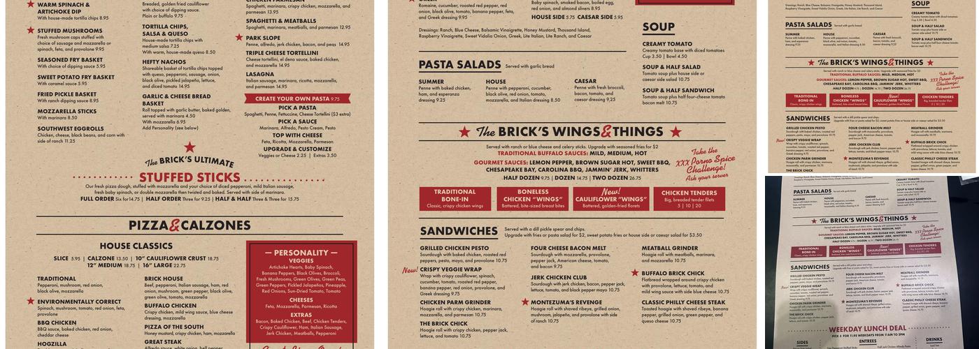 The Brick Menu