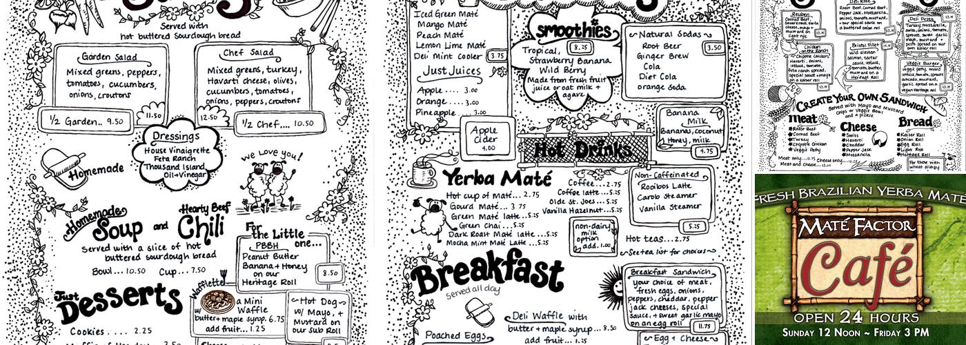 The Maté Factor Café Menu