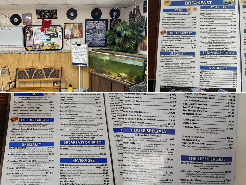Corner Cafe Menu