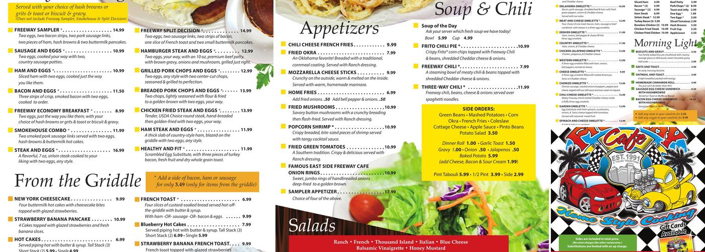 Freeway Cafe #1 Menu