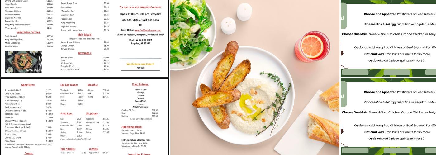 Chef Panda Menu
