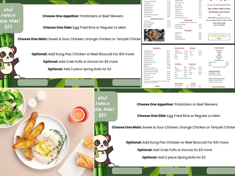 Chef Panda Menu