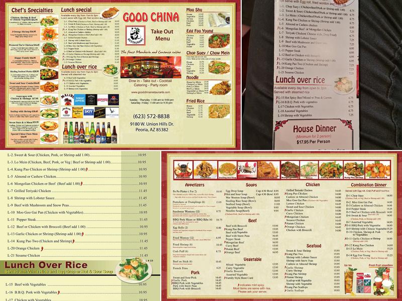 Good China Menu
