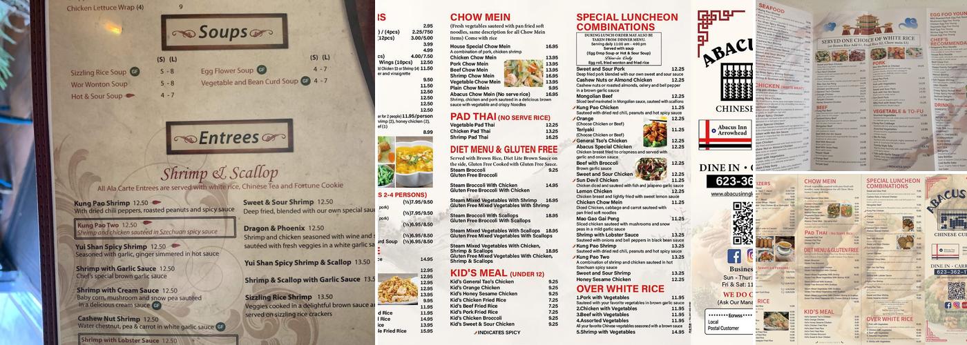Abacus Inn Menu