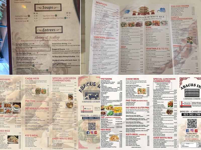 Abacus Inn Menu