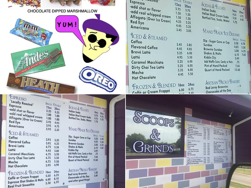 Scoops & Grinds Menu