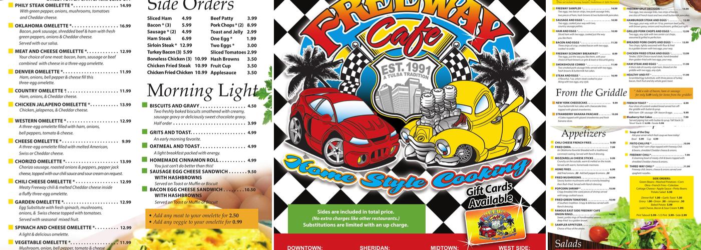Freeway Cafe West Menu