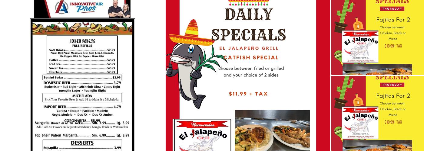 El Jalapeno Grill Menu