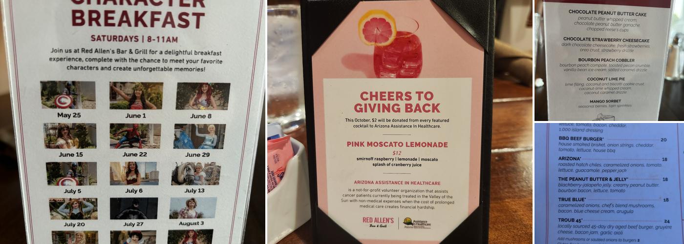 Red Allen's Bar and Grill Menu