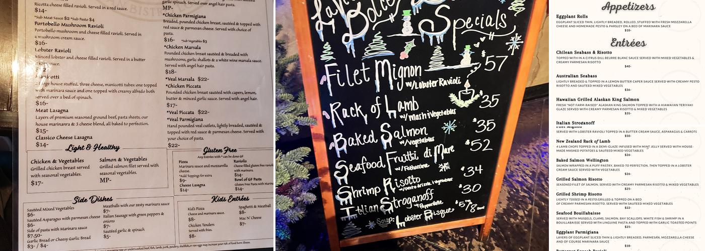 La Vita Dolce Italian Bistro and Lounge Menu