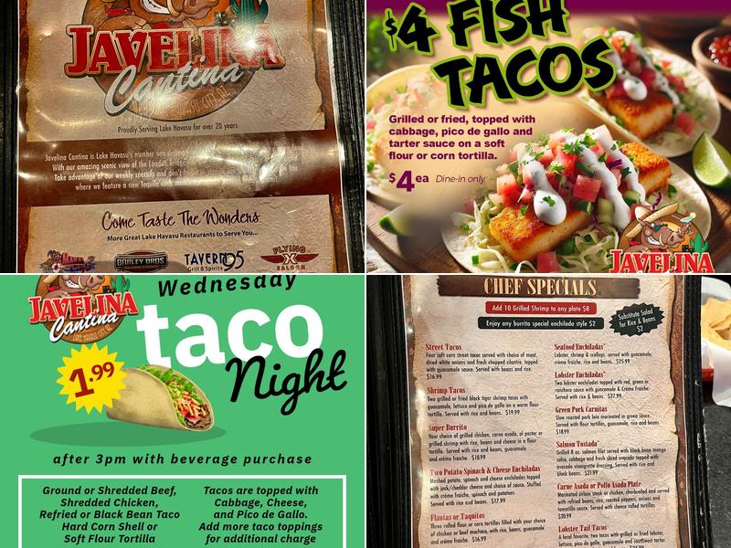 Javelina Cantina Menu