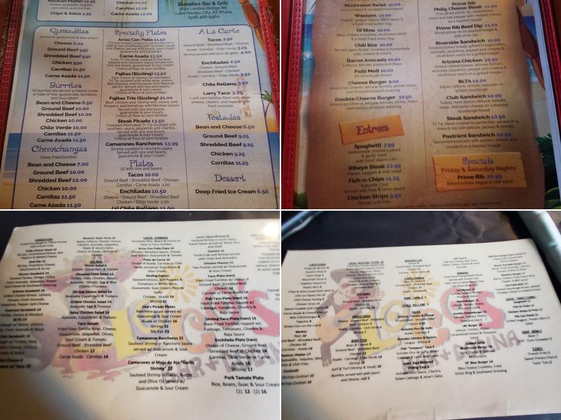 Locos Bar and Cocina Menu