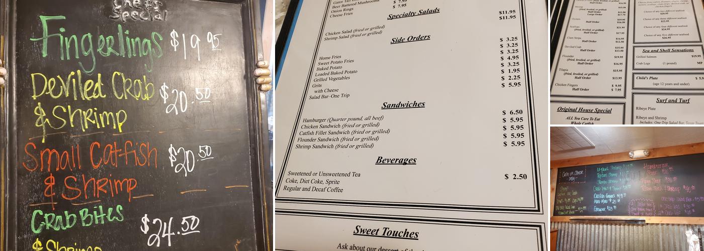 Canoochee Catfish Menu